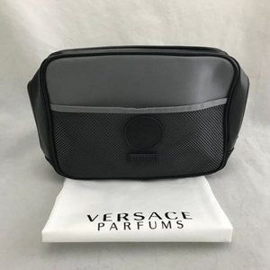 Versace Parfums Trousse Leather Mesh Travel Pouch